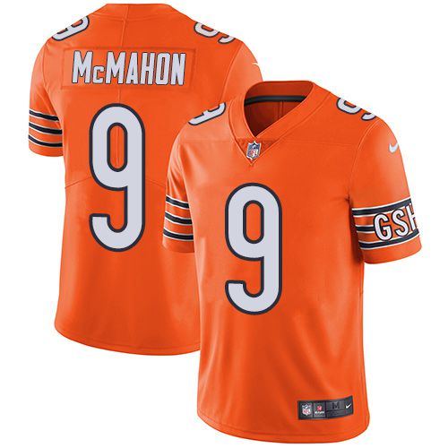 Men Chicago Bears #9 Jim McMahon Nike Orange Limited NFL Jersey->chicago bears->NFL Jersey